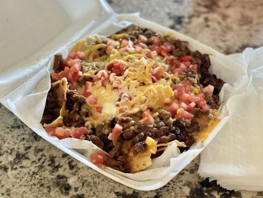 Carne asada nachos