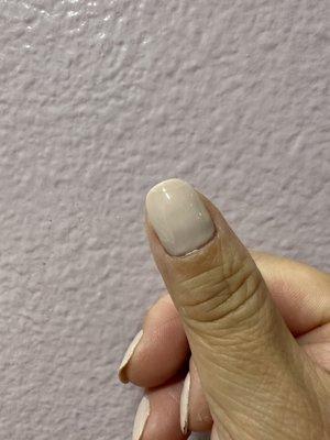 Newly done nails already peeling , cracked and peeling. Very disappointed