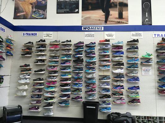 Only a partial view of all the shoes they sell at RNJ!