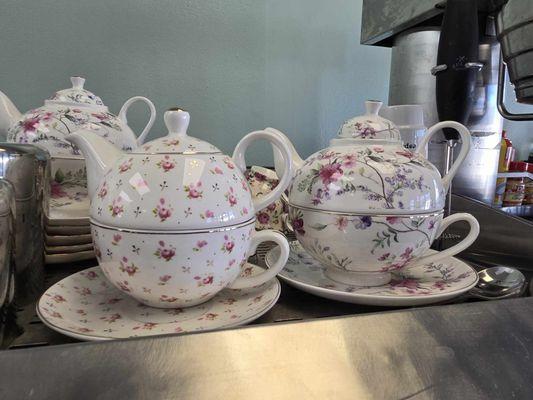 Stop in and have a lovely cup of tea in these pretty cups