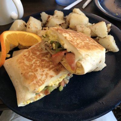 Veggie breakfast wrap