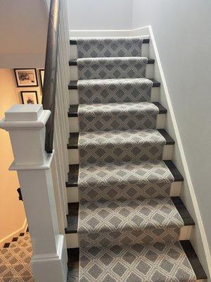 Beautiful custom handmade stair runner