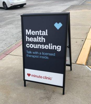 Minute clinic offers counseling