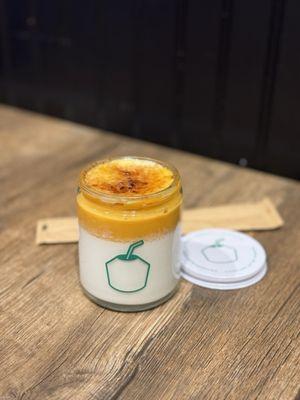 T42 Roasted Yam Coconut Pudding with Creme Brulee