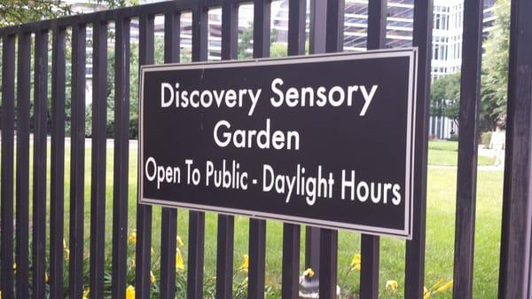 Discovery Sensory Garden in Silver Spring MD