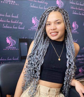 Medium box braids