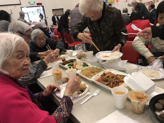 Every Thursday, the church provides lunch for the seniors at their bible study