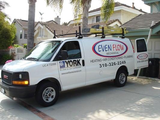 ONE OF OUR SERVICE VANS: We travel across the entire South Bay.