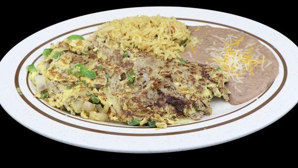 Machaca breakfast plate