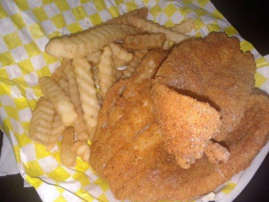 Catfish Fillet and Fries