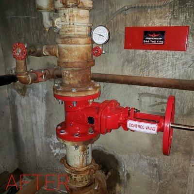 Control valve replacement with spare heads box and gauge valve included.