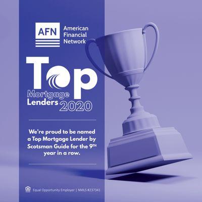 We're proud to be named a Top Mortgage Lender by Scotsman Guide!