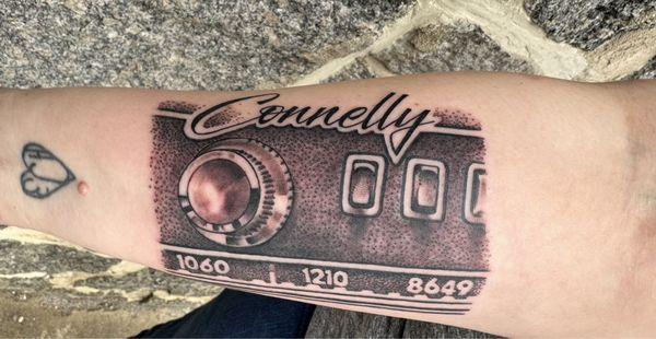 Car radio tattoo