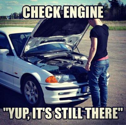 Check Engine Light On 
No Problem! 
Our ‍ Technicians ‍ can test the codes stored in your vehicles  computer  and provide