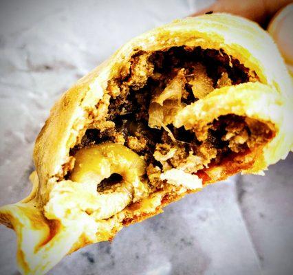 Beef empanada. This is a classic! Rich and light at the same time, with green olives, hard boiled eggs and the perfect mix of spices