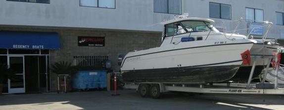 Repair yard for trailer boats