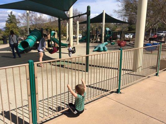 The playground and swings!