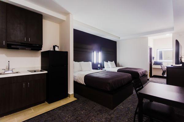 Our kitchenette rooms will your stop for your longer stays.