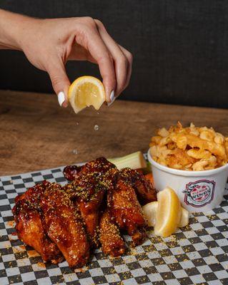 The best Sauced Lemon Pepper Wings in town