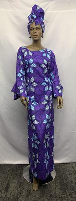 Elegant African Purple Blue Bell Sleeve Dress.

www.wilsdom.com