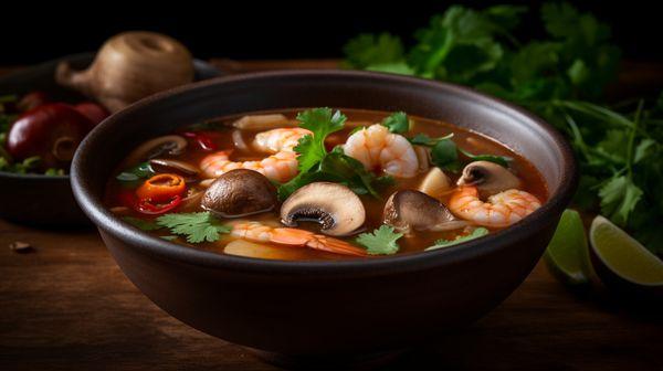 E10. Tom Yum Soup(Hot&Sour Soup)