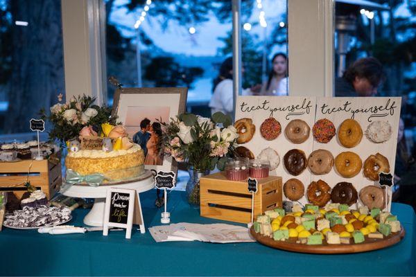 Dessert table setup (desserts provided by us)