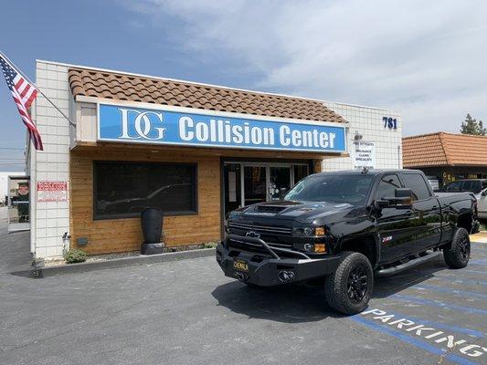 A very nice Chevy 2500 headed back out on the road after repairs!