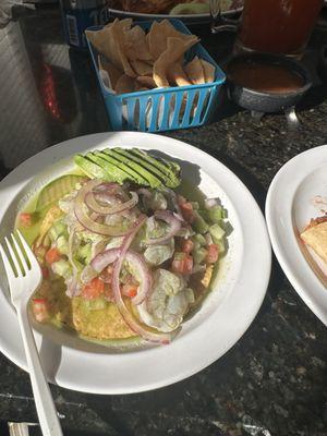 Tostada de aguachile