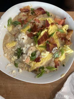 Shrimp, Grits, Eggs & Bacon