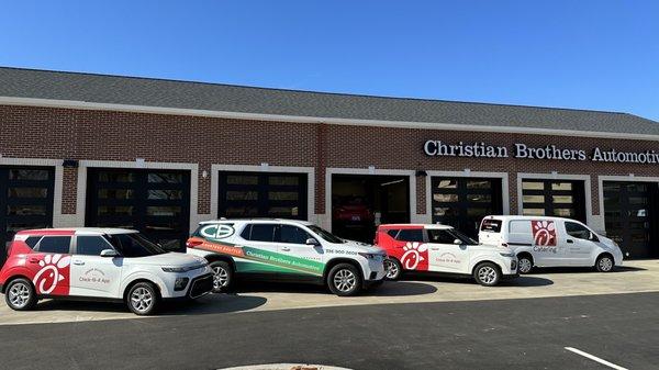 Christian Brothers Automotive and Chick-fil-A.