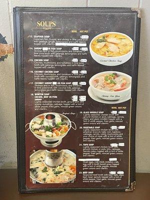 Most up to date menu