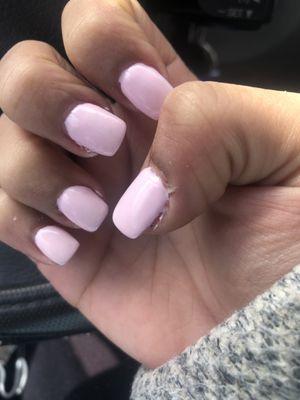 Horrible nail work