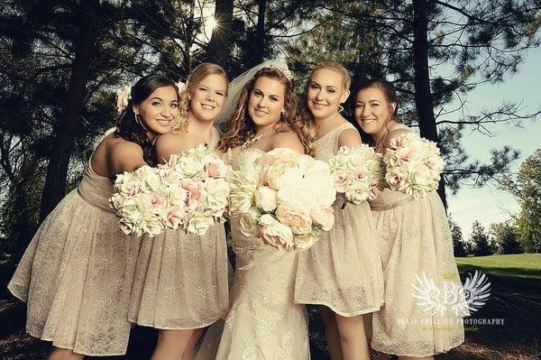 Bride and her Bridesmaids