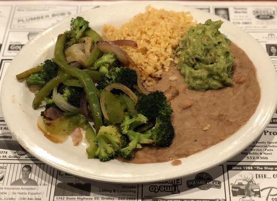 Veggie Fajitas...on a plate....seriously?