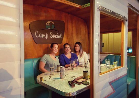 Sitting in the camper was a cozy, intimate experience, allowing for easy conversation and convenient apps sharing!