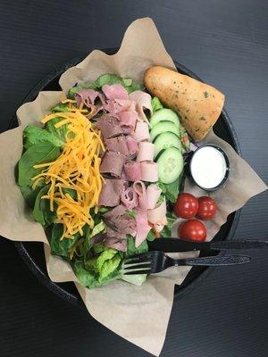 The Foundation Salad - filled with meat!