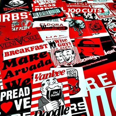 RED & BLACK STICKERS: Get a stack of 250 for as little as $27 BUCKS!