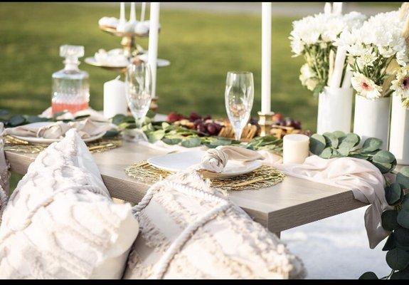 Our Luxury Picnic setup at beautiful Sycamore Canyon Park