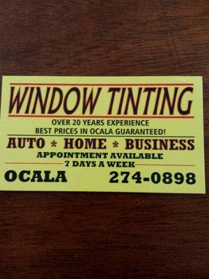 Call Gregg. He'll give ya a good deal on the tint needed!