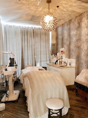 This is one of the treatment rooms. Get comfy and cozy!