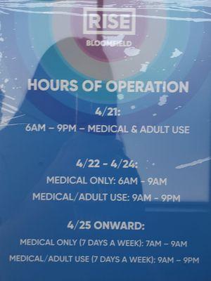 Hours Of Operation