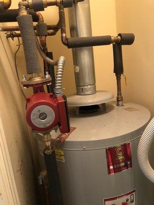 Recirculating pump install (instant hot water to every fixture).