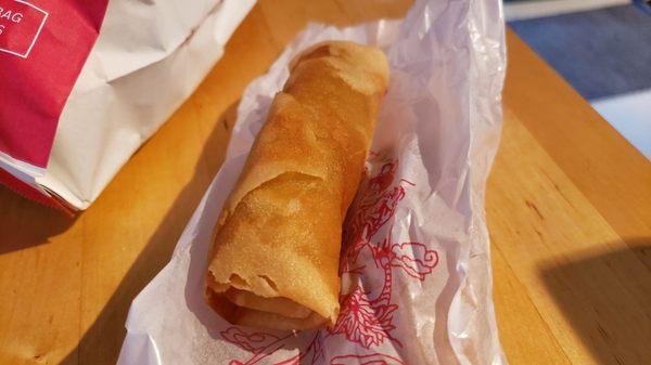 Vegetarian egg roll ($1.75 each). Decent, but filled with gooey, mushy interior.