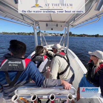 Hands on boat training with a professional captain.