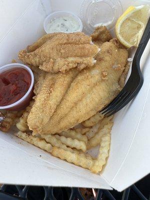 Catfish with fries