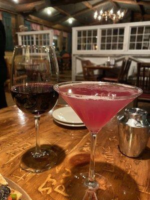 Red wine; Sparkling French Martini