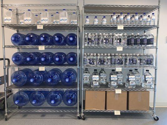 Alkaline antioxidant bottled water and refillable BPA free, 1,3 and 5 gallon plastic containers