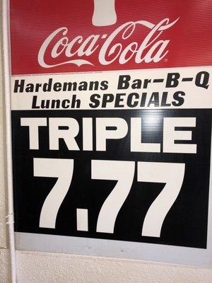 Great $7.77 lunch specials