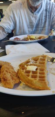 Corned Beef Hash and 2 Eggs plus chicken & waffles