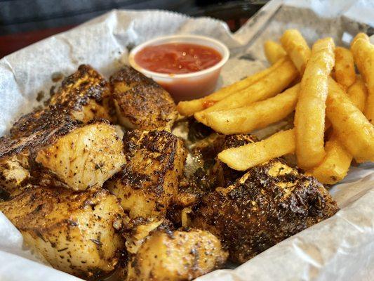 Fresh, succulent Blackened Cod